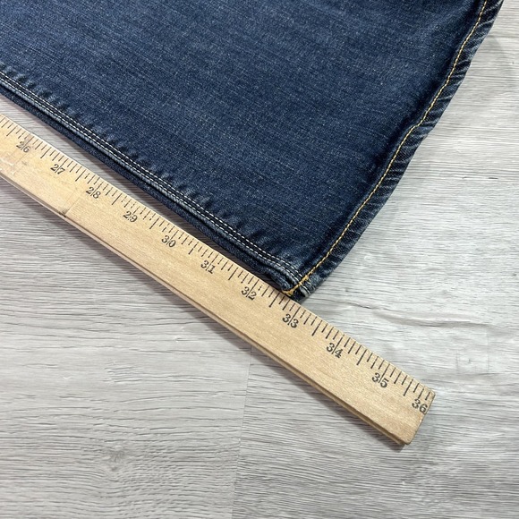 American Eagle Artist Jeans Womens 12 Tall Blue Stretch Flare Bootcut Denim - Picture 13 of 15